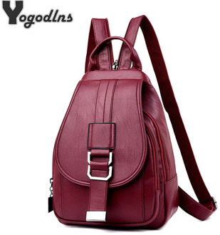 Vintage Backpack for Women 2020 Ladies Travel Back Bag Chest Shoulder Bag High Quality Oil Wax PU Leather Female Backbag Mochila