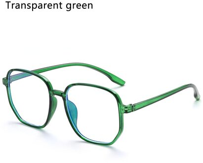 Vintage Blauw Licht Blokkeren Bril Unisex Stralingsbescherming Anti Glar Vision Care Kantoor Computer Gaming Brillen Bril transparant groen
