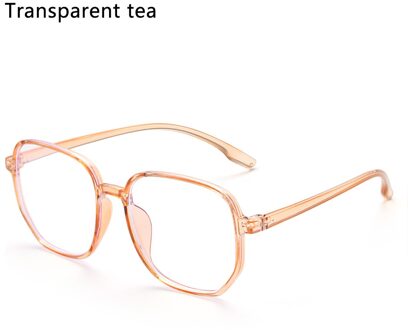 Vintage Blauw Licht Blokkeren Bril Unisex Stralingsbescherming Anti Glar Vision Care Kantoor Computer Gaming Brillen Bril transparant thee