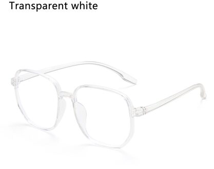Vintage Blauw Licht Blokkeren Bril Unisex Stralingsbescherming Anti Glar Vision Care Kantoor Computer Gaming Brillen Bril transparant wit