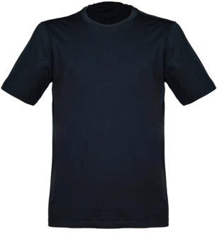 Vintage Blauw T-shirt met Zijopeningen Gran Sasso , Blue , Heren - Xl,3Xl,4Xl