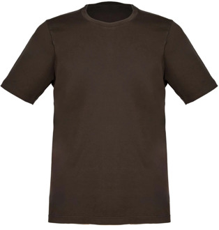 Vintage Bruin T-shirt met Zijopeningen Gran Sasso , Brown , Heren - 2Xl,Xl,M