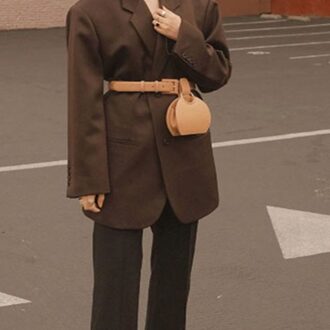 Vintage Bruin Zadeltas Stijlvolle Handtassen Pu Lederen Tas Vrouwen Half Moon Tassen Mode Vrouwelijke Taille Verpakking Heuptas khaki