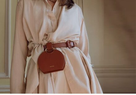 Vintage Bruin Zadeltas Stijlvolle Handtassen Pu Lederen Tas Vrouwen Half Moon Tassen Mode Vrouwelijke Taille Verpakking Heuptas rood