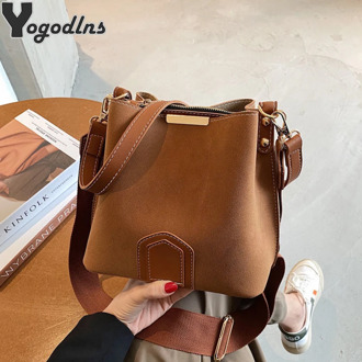 Vintage Bucket Bags for Women Large Capacity Shoulder Bag Matte PU Leather Messenger Bag Female Big Casual Handbags Tote bolsos