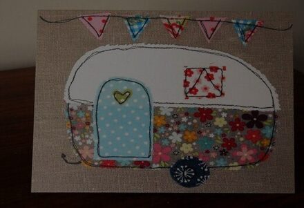 Vintage Caravan Wenskaart