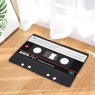 Vintage Cassette Tape Indoor Deurmat Antislip Deur Vloermatten Tapijt Tapijten Kinderkamer Lange Pluche Tapijten Voor Slaapkamer Gebied tapijt # T1P Q