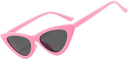 Vintage Cat Eye Bril Zonnebril Vrouwen Sexy Driehoek Retro Kleine Zonnebril Mannen Mode Straat Eyewear Vrouwelijke Zomer Outdoor roze