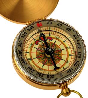 Vintage Charme Messing Pocket Kompas Voor Sleutelhanger Fietsen Cycle Wandelen Camping Bergbeklimmen