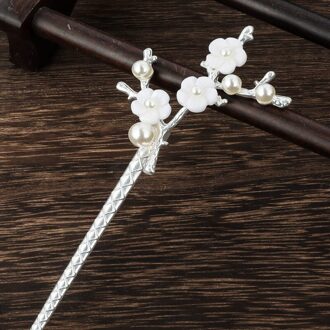 Vintage Chinese Stijl Haar Stick Metalen Strass Eetstokjes Vrouwen Kwastje Parel Bloem Haarspeld Haar Clip Pin Sieraden Accessoires