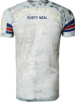 Vintage College T-shirt - maat XL Donkergrijs