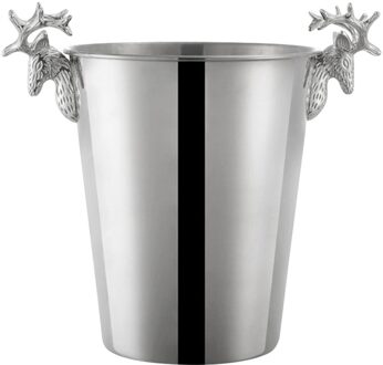 Vintage Container Ijsemmer Champagne Koeler Drankjes Rvs Drank Met Handvat Draagbare Party Europese Stijl Huis zilver 3L