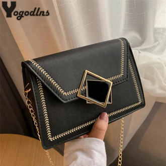 Vintage Crossbody Bags For Women 2020 PU Leather Handbag and Purse Chain Shoulder Messenger Bag Ladies Phone Pouch Bags Bolsas