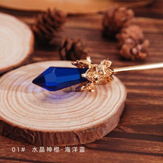 Vintage Crystal Rhinestone Hair Sticks Haar Clip Voor Vrouwen Metalen Ketting Haar Accessoire Haarspeld Hoofdtooi Mode-sieraden B