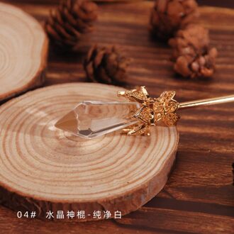 Vintage Crystal Rhinestone Hair Sticks Haar Clip Voor Vrouwen Metalen Ketting Haar Accessoire Haarspeld Hoofdtooi Mode-sieraden