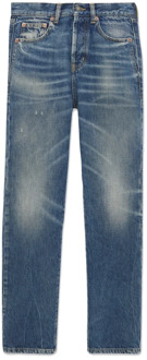 Vintage Denim Blauwe Jeans Saint Laurent , Blue , Dames - W27,W29,W28