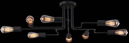 Vintage design plafondlamp Gilbert zwart