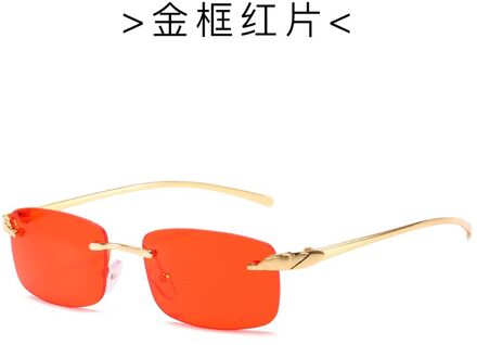 Vintage Driver Bril Unieke Cheetah Randloze Rechthoek Zonnebril Vrouwen Snoep Kleuren Clear Lens Brillen UV400