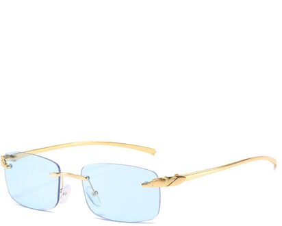 Vintage Driver Bril Unieke Cheetah Randloze Rechthoek Zonnebril Vrouwen Snoep Kleuren Clear Lens Brillen UV400