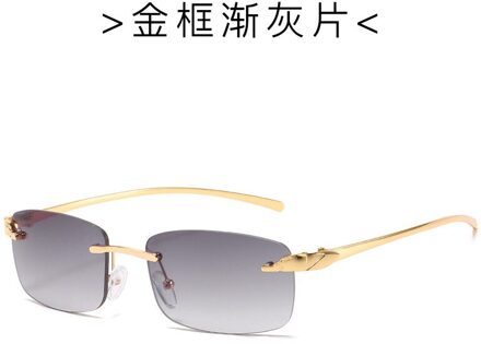 Vintage Driver Bril Unieke Cheetah Randloze Rechthoek Zonnebril Vrouwen Snoep Kleuren Clear Lens Brillen UV400