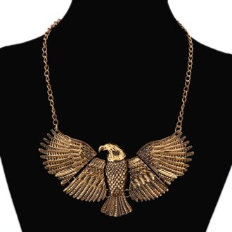 Vintage Eagles Hangers Ketting Vrouwen Punk Overdreven Alloy Vogels Dier Choker Maxi Ketting Collier Turkse Sieraden
