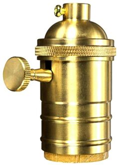 Vintage Edison Lamp Socket E27 Schroef 250V Lamp Basis Aluminium Lamphouder Industriële Retro Hanger Fitting Lamphouder Armatuur Goud