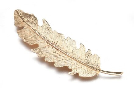 Vintage Eenvoudige Goud Zilver Bladeren Veer Haar Clip Haarspeld Barrette Lente Clip Haar Sieraden Vrouwen Tiara Accessoires Bruid gouden
