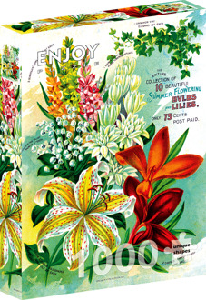 Vintage Flower Catalog Art Puzzel (1000 stukjes)