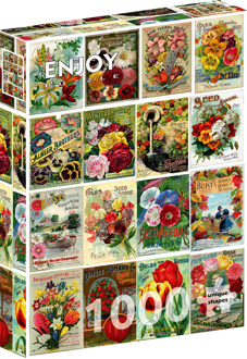Vintage Flower Seed Packets Puzzel (1000 stukjes)