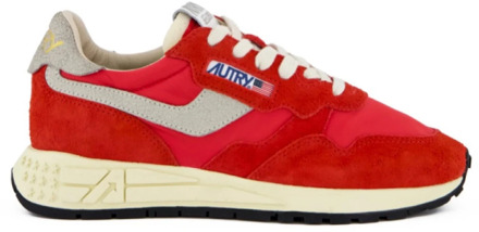 Vintage-geïnspireerde Reelwind Sneakers Autry , Red , Heren - 44 Eu,41 Eu,42 Eu,35 Eu,40 Eu,43 EU