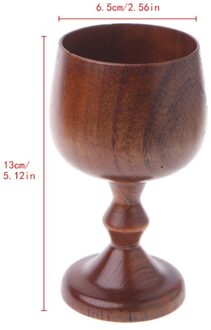 Vintage Handgemaakte Houten Wijn Beker Drinkbeker Draagbare Rode Wijn Beker Bier Koffie Mok