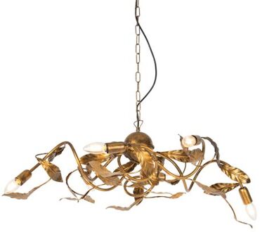 Vintage hanglamp antiek goud 6-lichts - Linden