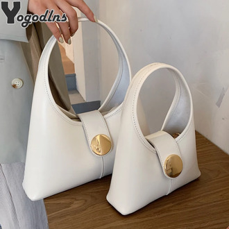 Vintage Hobo Small Shoulder Bags For Women Dumpling PU Leather Handbag Retro Causal Crossbody Bag Female Purses Lady Bolsa Majur