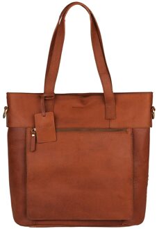 Vintage Jade Laptop Shopper Cognac 700322 Bruin