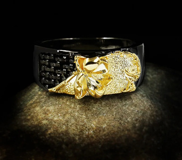 Vintage Jewelry Black Gold Hollow Flower Rings for Women Wedding Band 925 Sterling Silver Promise Ring Party Jewelry Gift