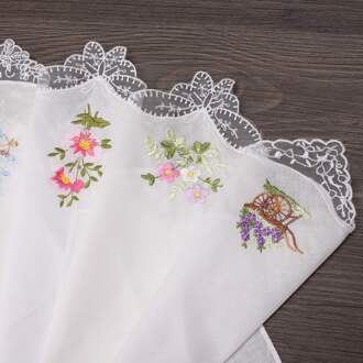Vintage Katoen Vrouwen Zakdoeken Geborduurde Vlinder Kant Bloem Hanky Bloemen Diverse Doek Dames Zakdoek Stoffen 20