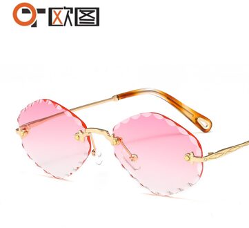 Vintage Kleine Ovale Zonnebril Vrouwen Luxe Shades Metalen Kleur Mode Zonnebril Vrouwelijke Gafas De Sol Mujer 7