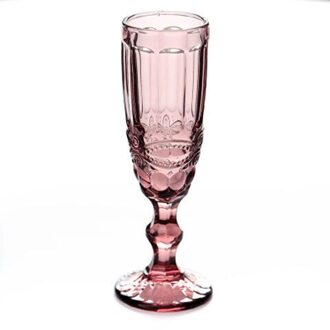 Vintage Kleur Reliëf Champagne Glas Creatieve Samll Sap Beker Huishoudelijke Verdikte Rode Wijn Ware Whiskey Cup Snake Texture rood