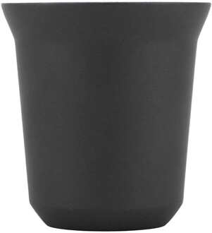 Vintage Koffie Cup 160Ml Roestvrij Staal Koffie Cup Double Wall Geïsoleerde Capsule Cup Melk Mok Voor Thuis Koffie Winkel drinkware zwart