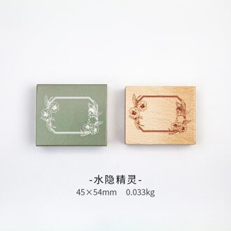 Vintage Krans Frame Bloem Elfen Label Stempel Diy Houten Stempels Voor Scrapbooking Briefpapier Scrapbooking Standaard Stempel 2