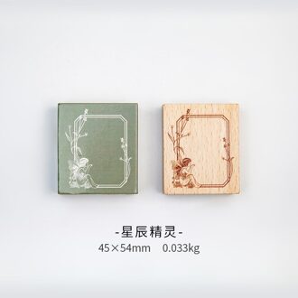 Vintage Krans Frame Bloem Elfen Label Stempel Diy Houten Stempels Voor Scrapbooking Briefpapier Scrapbooking Standaard Stempel 7