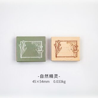 Vintage Krans Frame Bloem Elfen Label Stempel Diy Houten Stempels Voor Scrapbooking Briefpapier Scrapbooking Standaard Stempel 8