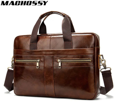 Vintage Leather Men's Bag Genuine Leather Messenger Bag Men Shoulder Bags Male Laptop Briefcase Bag Casual Men Handbag