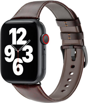 Vintage lederen band voor de Apple Watch Series 1 t/m 11 / SE / Ultra (44/45/46/49 mm) - Donkerbruin - 49 mm