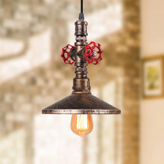 Vintage Loft Industrial Iron Water Pipe Pendant Lamp Retro E27 LED Pendant Light Bar Restaurant Kitchen Bedroom Hanging Lights