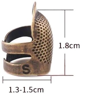 Vintage Metalen Vinger Protector Antiek Vingerhoed Ring Handworking Naald Vingerhoed Naalden Craft Huishoudelijke Diy Naaien Accessoires