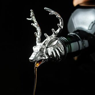 Vintage Metalen Wijn Fles Champagne Schenker Stopper Dier Hoofd Vormige Wijn Caps hert