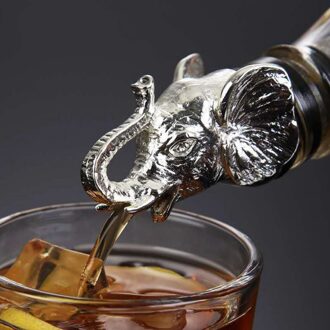 Vintage Metalen Wijn Fles Champagne Schenker Stopper Dier Hoofd Vormige Wijn Caps olifant