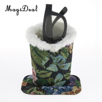 Vintage Multi Kleur Pluche Gevoerd Bril Bureau Houder Brillen Zonnebril Bril Stand Organizer Blauw