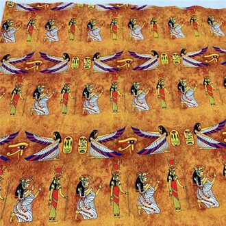 Vintage Mysterieuze Oude Egypte Muurschildering 100% Katoen Naaien Doek Jurk Kleding Textiel Tissue Patchwork 50x110cm